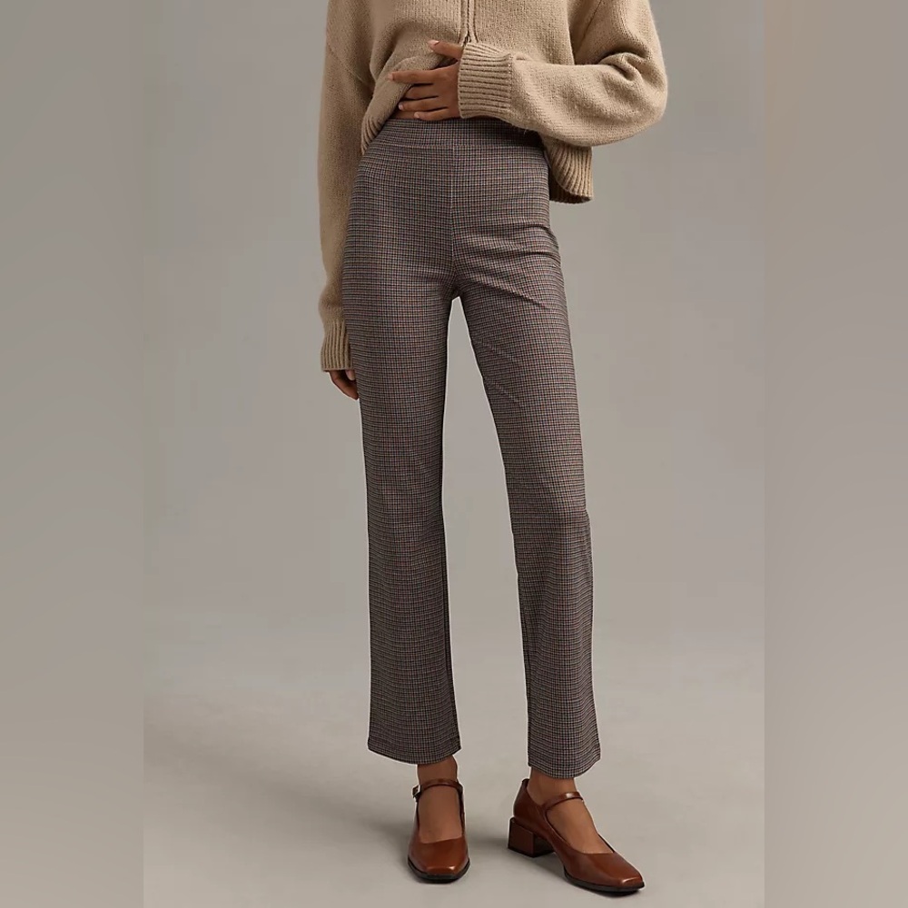 NWT Anthropologie x Sanctuary Houndstooth Pants in Brown